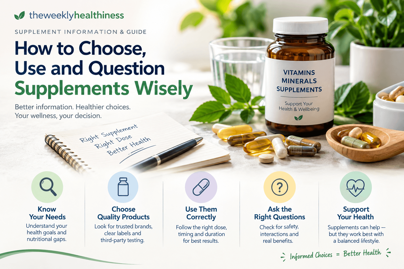 Supplement information & guide theweeklyhealthiness
